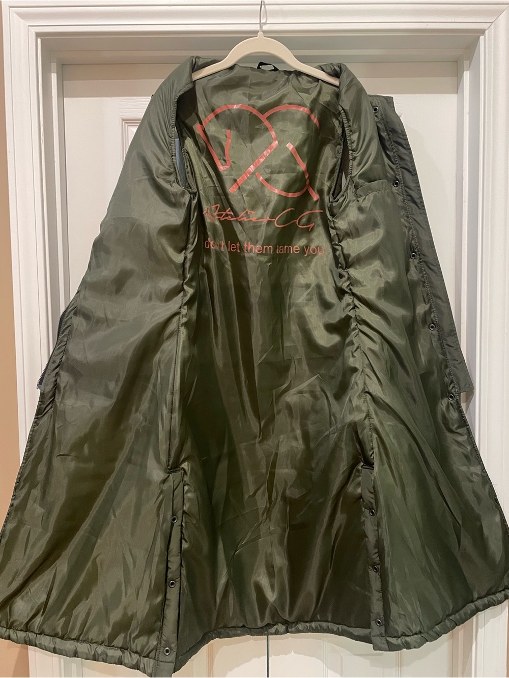 Atelier CG Quilted Olive Green Long Riding Vest, S NWOT - Picture 5 of 6